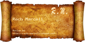 Rech Marcell névjegykártya